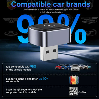 Fuallwin  USB Car Play Dongle  Wireless Android Auto CarPlay Adapter for iPhone