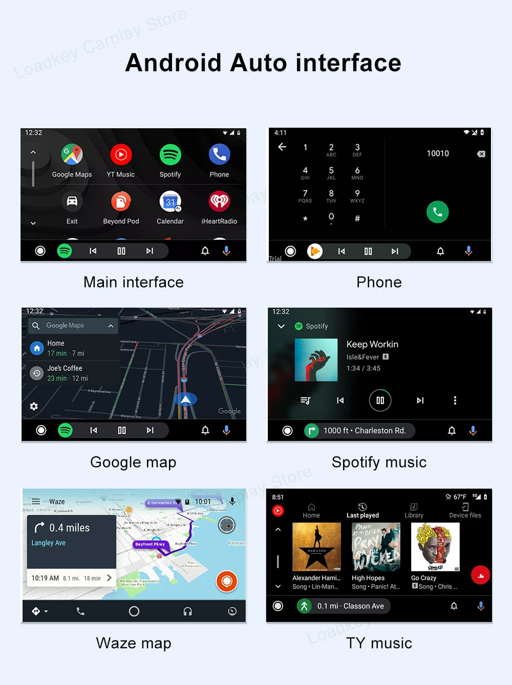 LoadKey & Carlinkit Wired & Wireless CarPlay Wireless Android Auto Dongle for Modify Android Screen Car Ariplay Smart Link IOS15