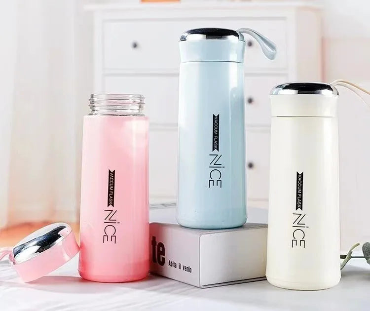 New Nice Glass Liner Creative Water Bottle Simple Department Store Student Bottle Gift