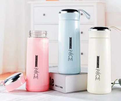 New Nice Glass Liner Creative Water Bottle Simple Department Store Student Bottle Gift