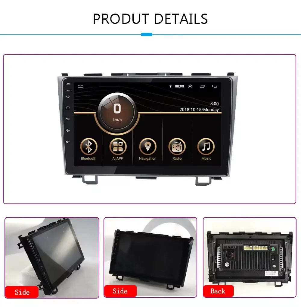 Android 13 IPS DSP Car  for Honda CRV 2006-2012 GPS BT WIFI Video Audio