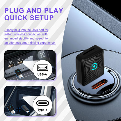 Wireless Carplay Adapter OEM Buttons Control Wired to Wireless