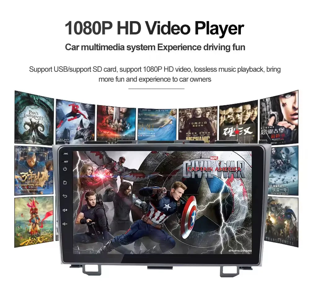 Android 13 IPS DSP Car  for Honda CRV 2006-2012 GPS BT WIFI Video Audio