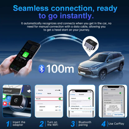 Fuallwin  USB Car Play Dongle  Wireless Android Auto CarPlay Adapter for iPhone