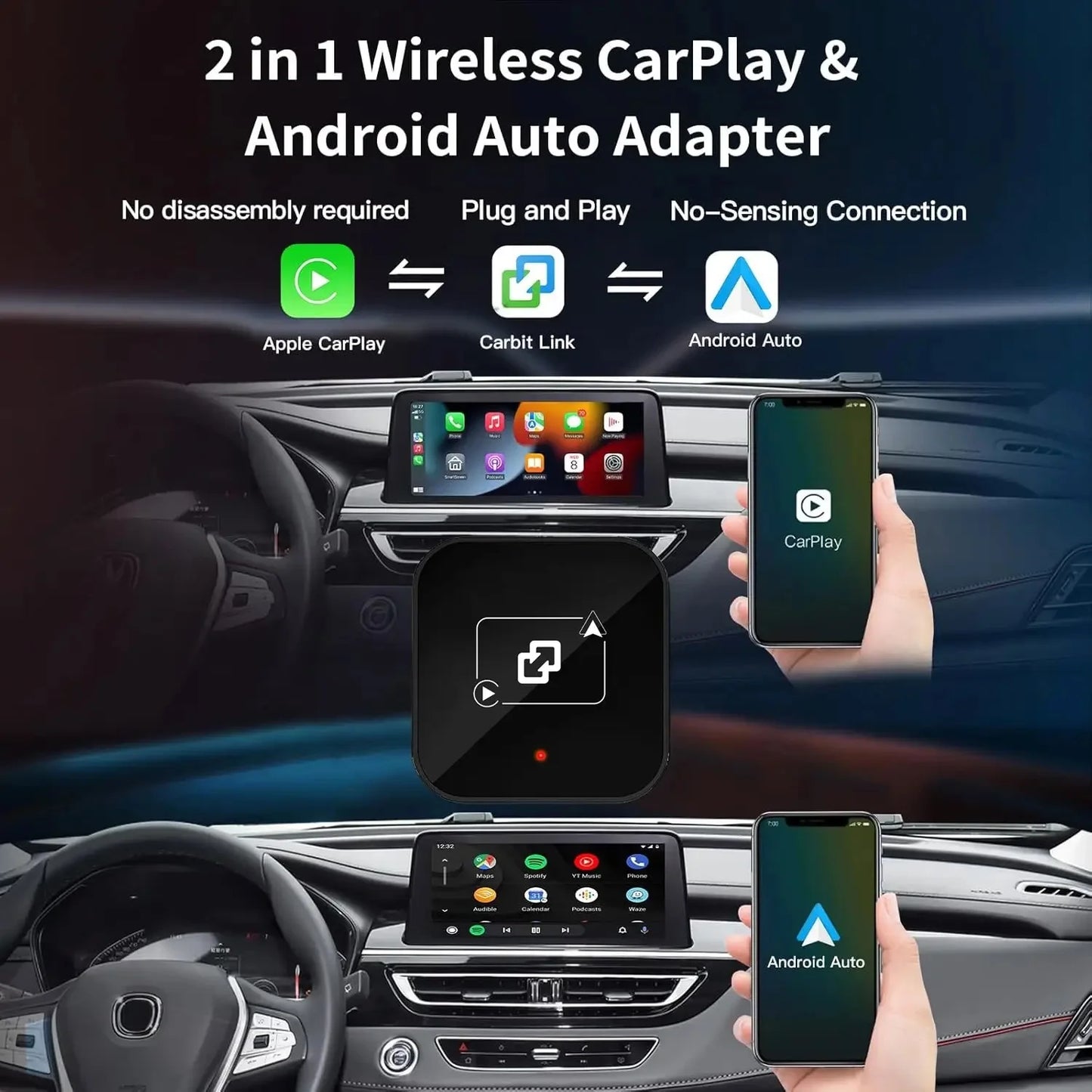 Carbitlink Wireless CarPlay Android Auto Dongle  Inalambrico Ncp0039