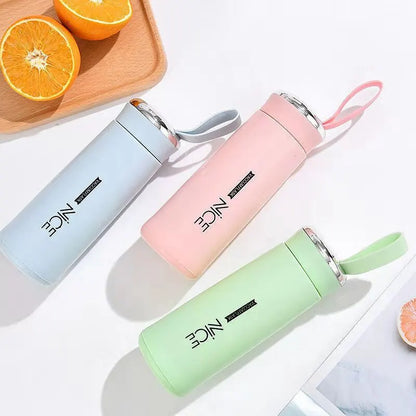 New Nice Glass Liner Creative Water Bottle Simple Department Store Student Bottle Gift