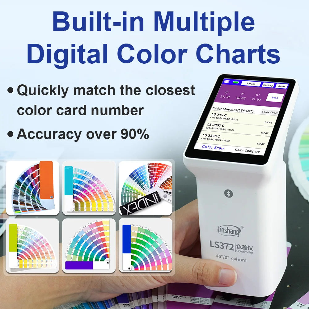 Linshang LS372 Color Spectrometer 45/0 4mm Aperture Linshang with Bluetooth