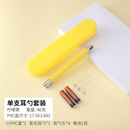 Children's ear scoop with lamp ear tweezers booger clip rechargeable battery soft head