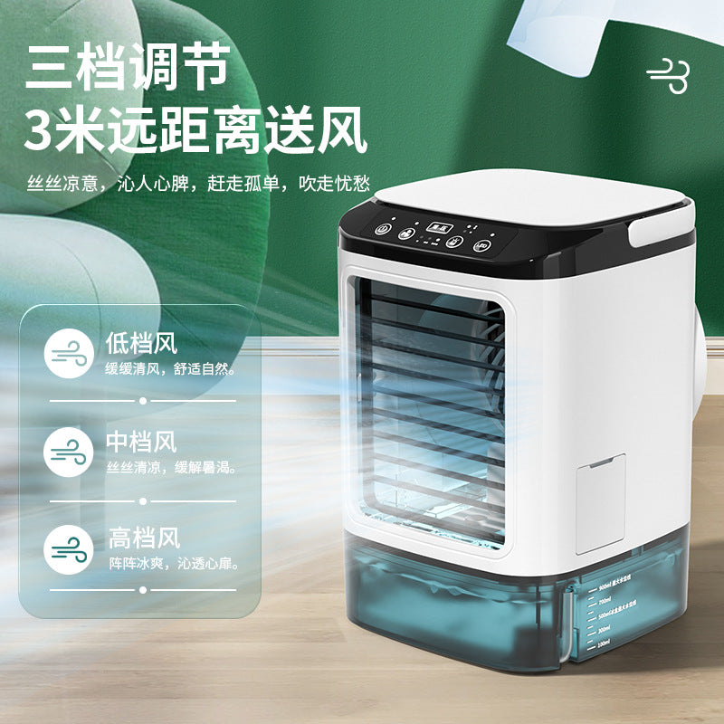 mini air conditioning fan USB humidification atomization cold fan portable air cooler