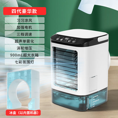mini air conditioning fan USB humidification atomization cold fan portable air cooler
