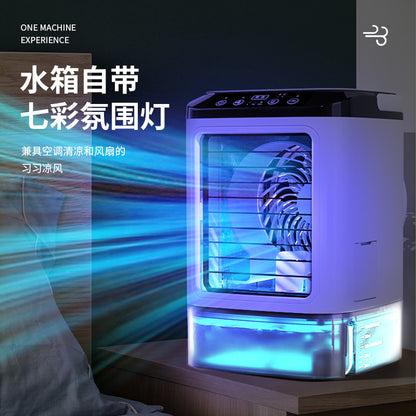 mini air conditioning fan USB humidification atomization cold fan portable air cooler