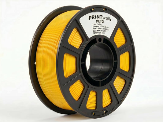 خيط طباعة ثلاثية الأبعاد PETG بريميوم من PrintWell™، مقاس 1.75 ملم، لون رمادي، وزن 1 كجم