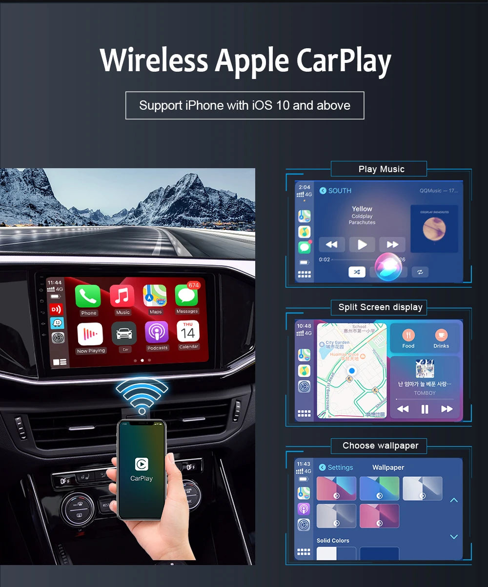 LoadKey & Carlinkit Wired & Wireless CarPlay Wireless Android Auto Dongle for Modify Android Screen Car Ariplay Smart Link IOS15