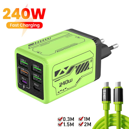 240W TypeC Charger PD Fast Charging Phone Power Adapter Quick Charge Wall Charger