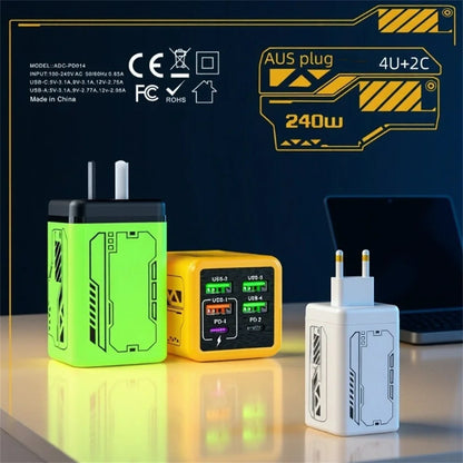 240W TypeC Charger PD Fast Charging Phone Power Adapter Quick Charge Wall Charger