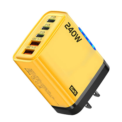 5 in 1 GaN Desktop Charger 240W Fast Charging Adapter Quick Charge Wall Charger