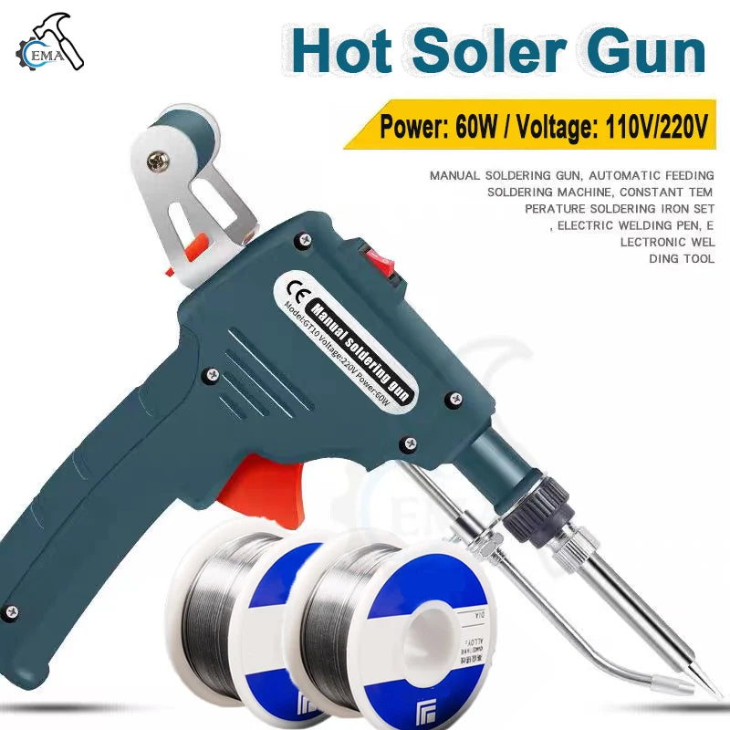60W Automatic Electric Soldering Iron Tin Gun Hand-Held automatic feeding