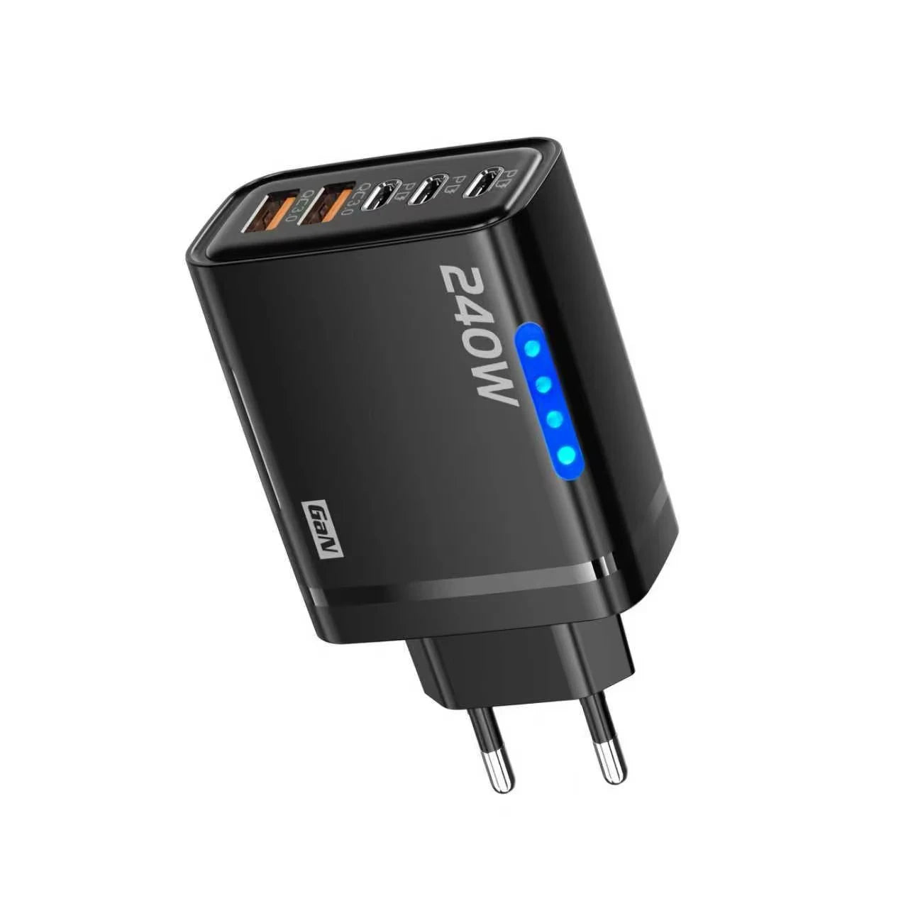 5 in 1 GaN Desktop Charger 240W Fast Charging Adapter Quick Charge Wall Charger