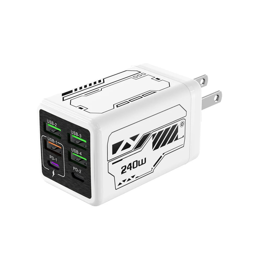 240W TypeC Charger PD Fast Charging Phone Power Adapter Quick Charge Wall Charger