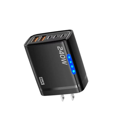 5 in 1 GaN Desktop Charger 240W Fast Charging Adapter Quick Charge Wall Charger