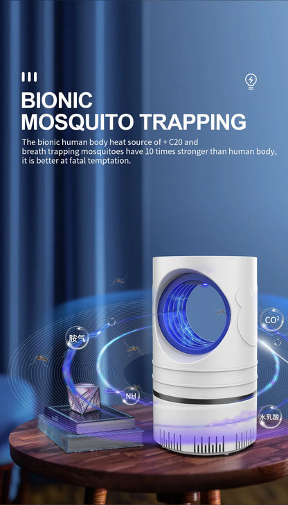 Electric Fly Bug Mosquito Insect Killer LED Light Trap Control Lamp with Power Supply Adapter