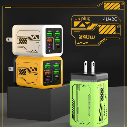 240W TypeC Charger PD Fast Charging Phone Power Adapter Quick Charge Wall Charger