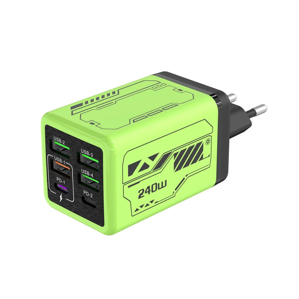 240W TypeC Charger PD Fast Charging Phone Power Adapter Quick Charge Wall Charger