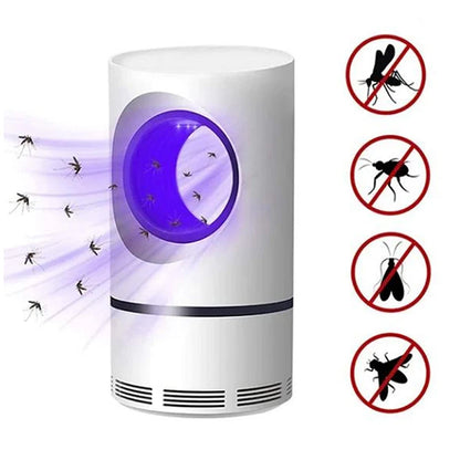 Electric Fly Bug Mosquito Insect Killer LED Light Trap Control Lamp with Power Supply Adapter